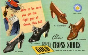 Red Cross Shoes advertisement, Streator Dry Goods Co., 1943