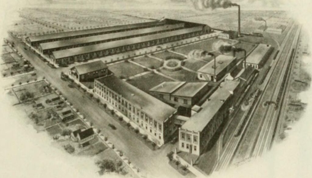 Bird's-Eye View of Motor Car Plant