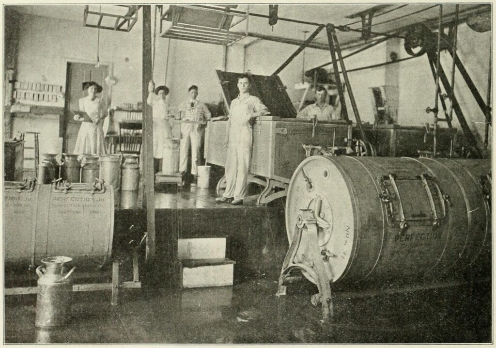 Inside View of the Illinois Creamery Plant