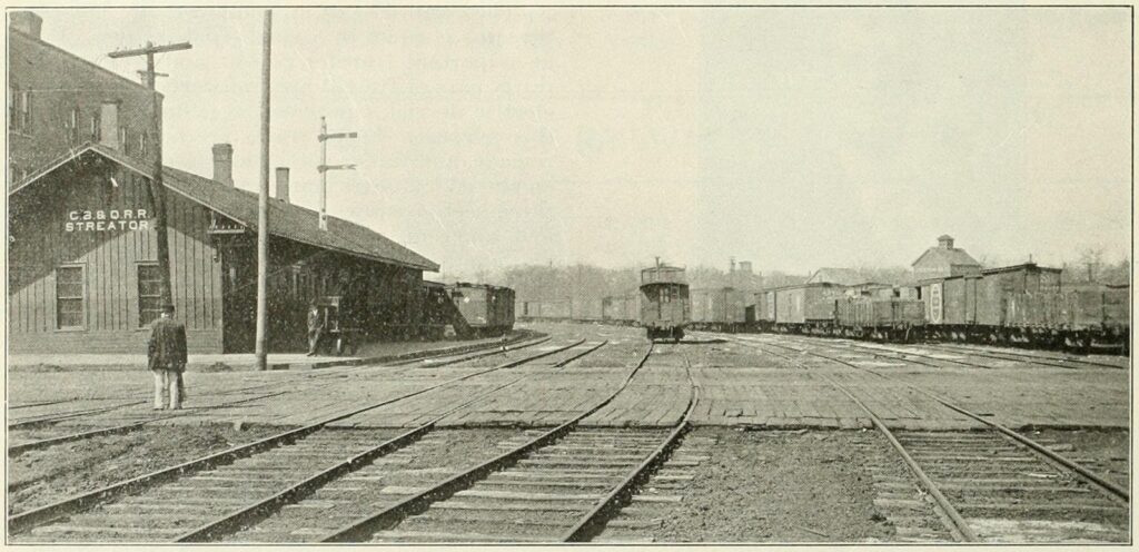 View of C. B. & Q. Yards and Station